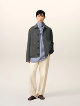 Heather Grey Wool Cashmere Boxy Jacket