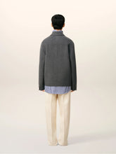 Ami Paris Heather Grey Wool Cashmere Boxy Jacket