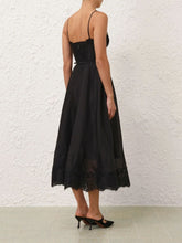 Zimmermann Black Hypnotic Lace Trim Gown