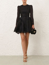 Zimmermann Black Hypnotic Lace Mini Dress