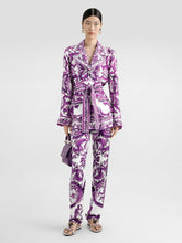 Dolce & Gabbana Majolica-Print Twill Shirt with Belt