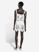 Dolce & Gabbana White Cotton Mini Dress with Embroidery