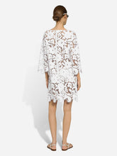 Dolce & Gabbana White Embroidered Cotton Short Dress