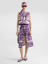 Dolce & Gabbana Majolica-Print Sleeveless Mat Top