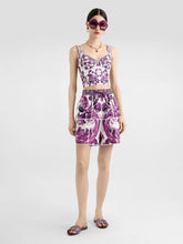 Dolce & Gabbana Majolica-Print Poplin Bustier Top