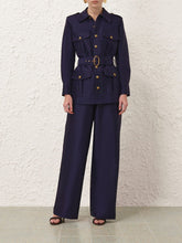 Zimmermann Ink Blue Hypnotic Utility Track Pant