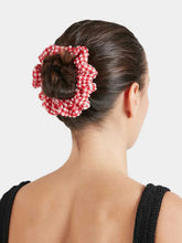 Hunza G Red Gingham Seersucker Scrunchie