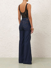 Zimmermann Black Lace Scoop Bodysuit