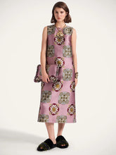 La DoubleJ Dusty Pink Nucleus Jacquard Column Dress