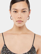 Rabanne Silver XL Link Rhinestone Earrings