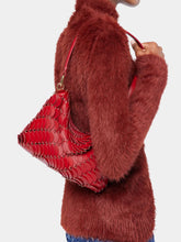 Rabanne Red Paco Leather Disc Bag