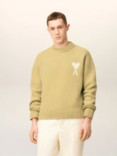 Ami Paris Lime Green Alpaca Ami De Coeur Crewneck Sweater