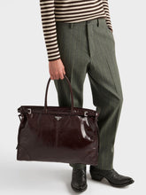 Prada Dark Brown Bonnie Leather Tote Bag