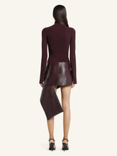 Courrèges Burgundy Interlock Mockneck Sweater