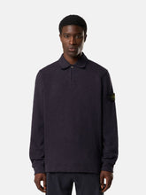 Stone Island Ink Blue Long-Sleeve Polo Sweatshirt