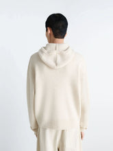 Lemaire Light Cream Alpaca Wool Hooded Sweater