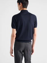 Prada Navy Blue Superfine Wool Polo Shirt