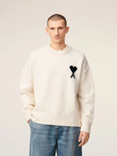 Ami Paris Off-White Ami de Coeur Wool Sweater
