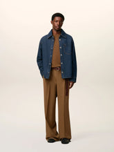 Ami Paris Indigo Blue Ami de Coeur Denim Overshirt