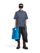 Balenciaga Faded Dark Blue Cotton T-Shirt