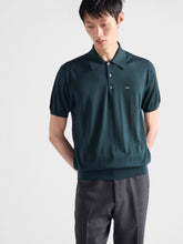 Prada Bottle Green Superfine Wool Polo Shirt