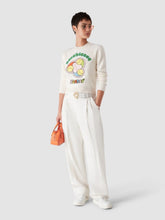 Casablanca White Tennis Ball Merino Knit Sweater