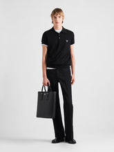Prada Black Superfine Wool Polo Shirt