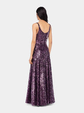 Rabanne Plum Gown Sequin Dress
