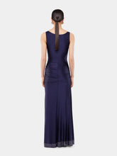Rabanne Viscose-Mesh Midnight Blue Long Dress