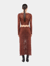 Rabanne Cinnamon Brown Lace Crop Top