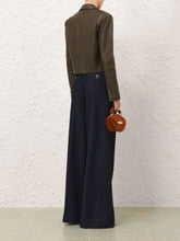 Zimmermann Olive Hypnotic Leather Blazer