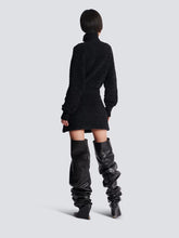 Balmain Black Tweed Bomber Jacket