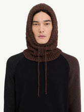 MM6 Maison Margiela Brown Wool Blend Waffle-Knit Hood