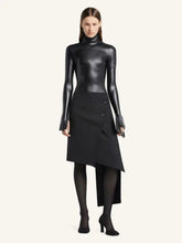 Courrèges Black Oblique Polywool Skirt