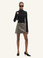 Courrèges Camouflage Green Reedition Vinyl Mini Skirt