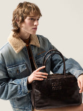 Miu Miu Coffee Brown Beau Nappa Leather Bag