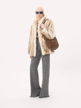 Valentino Garavani Small Brown Chevron Leather Hobo Bag