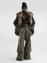 Dolce & Gabbana Green Waxed Faille Cargo Trousers