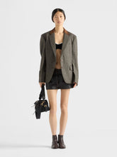 Prada Ebony Chevron Wool Single-Breasted Jacket