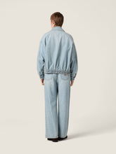 Miu Miu Light Blue Chambray Blouson Jacket