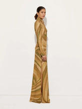 Pucci Gold Iride Print Jersey Lamé Dress