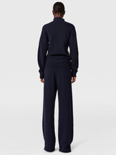 Stella McCartney Grey and Navy Contrast Panel Turtleneck Jumper