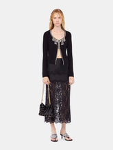 Rabanne Black Lace Midi Skirt