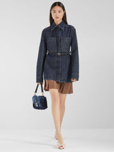 Fendi Dark Blue Denim Belted Jacket