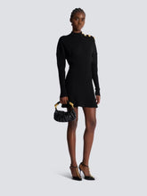Balmain Black Short Flared Knit Dress