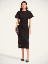 La DoubleJ Solid Black Double Punto Milano Lela Dress