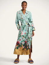 La DoubleJ Zooflora Light Blue Silk Wrap Dress