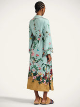 La DoubleJ Zooflora Light Blue Silk Wrap Dress