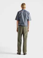 Prada Forest Green Wide-Leg Wool Pants