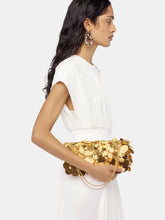 Rabanne Gold Sparkle Sequin Baguette Bag